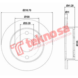 Brake Components Brake Disc TBD7428-D OPTIMA