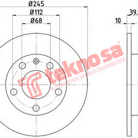 Brake Components Brake Disc TBD7431-D OPTIMA