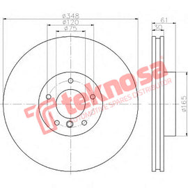 Brake Components Brake Disc TBD7433-D OPTIMA
