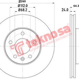 Brake Components Brake Disc TBD7439-D OPTIMA