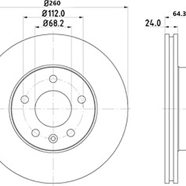 OPTIMA Front Brake Disc for Volkswagen Caravelle - SKU TBD7439-D - SpareMe South Africa