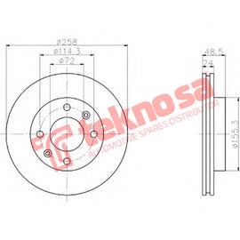 Brake Components Brake Disc TBD7440-D OPTIMA