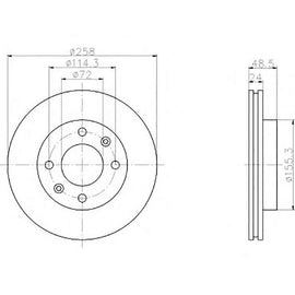 Universal - Front Brake Disc | OPTIMA | TBD7440-D - SKU TBD7440-D - SpareMe South Africa