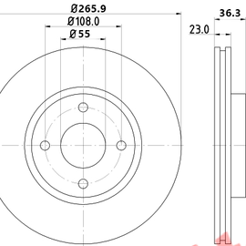 Brake Components Brake Disc TBD7453-D OPTIMA