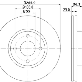 OPTIMA Rear Brake Disc for TOYOTA Corolla - SKU TBD7453-D - SpareMe South Africa