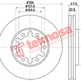 Brake Components Brake Disc TBD7454-D OPTIMA