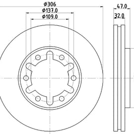 NISSAN Patrol - Front Brake Disc | OPTIMA | TBD7454-D - SKU TBD7454-D - SpareMe South Africa