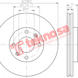 Brake Components Brake Disc TBD7456-D OPTIMA