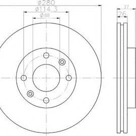 OPTIMA Front Brake Disc for ISUZU KB-series - SKU TBD7456-D - SpareMe South Africa