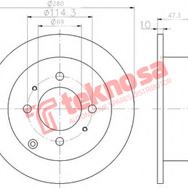 Brake Components Brake Disc TBD7474-D OPTIMA