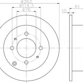 HYUNDAI Magentis - Rear Brake Disc | OPTIMA | TBD7475-D - SKU TBD7475-D - SpareMe South Africa