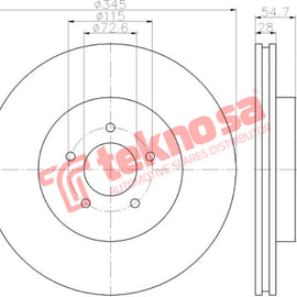 Brake Components Brake Disc TBD7483-D OPTIMA