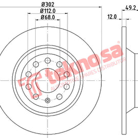 Brake Components Brake Disc TBD7490-D OPTIMA