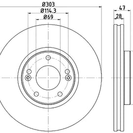 HYUNDAI Azera - Front Brake Disc | OPTIMA | TBD7491-D - SKU TBD7491-D - SpareMe South Africa