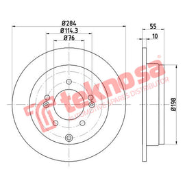 Brake Components Brake Disc TBD7492-D OPTIMA