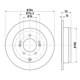 HYUNDAI Azera - Rear Brake Disc | OPTIMA | TBD7492-D - SKU TBD7492-D - SpareMe South Africa