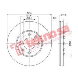 Brake Components Brake Disc TBD7493-D OPTIMA