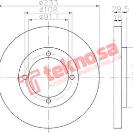 Brake Components Brake Disc TBD7498-D OPTIMA