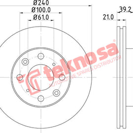 Brake Components Brake Disc TBD7502-D OPTIMA