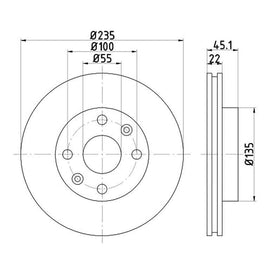 KIA Rio - Front Brake Disc | OPTIMA | TBD7503-D - SKU TBD7503-D - SpareMe South Africa