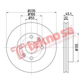 Brake Components Brake Disc TBD7503-D OPTIMA