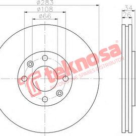 Brake Components Brake Disc TBD7505-D OPTIMA