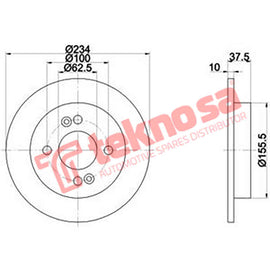 Brake Components Brake Disc TBD7507-D OPTIMA