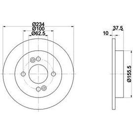 KIA Picanto - Rear Brake Disc | OPTIMA | TBD7507-D - SKU TBD7507-D - SpareMe South Africa