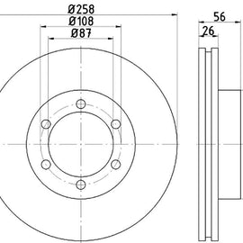 KIA Pregio - Front Brake Disc | OPTIMA | TBD7508-D - SKU TBD7508-D - SpareMe South Africa