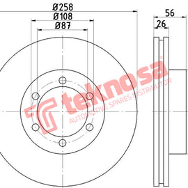 Brake Components Brake Disc TBD7508-D OPTIMA