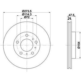 MAZDA 626 - Front Brake Disc | OPTIMA | TBD7510-D - SKU TBD7510-D - SpareMe South Africa
