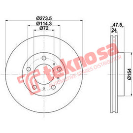 Brake Components Brake Disc TBD7510-D OPTIMA