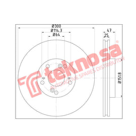 Brake Components Brake Disc TBD7512-D OPTIMA