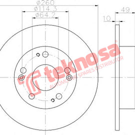 Brake Components Brake Disc TBD7204-D OPTIMA