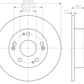 HONDA Accord - Rear Brake Disc | OPTIMA | TBD7513-D - SKU TBD7513-D - SpareMe South Africa