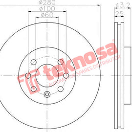 Brake Components Brake Disc TBD7514-D OPTIMA