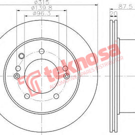 Brake Components Brake Disc TBD7518-D OPTIMA
