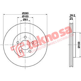 Brake Components Brake Disc TBD7520-D OPTIMA