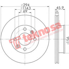 Brake Components Brake Disc TBD7524-D OPTIMA
