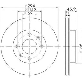 MITSUBISHI Outlander - Front Brake Disc | OPTIMA | TBD7524-D - SKU TBD7524-D - SpareMe South Africa