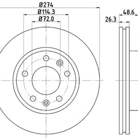 KIA CARNIVAL - Front Brake Disc | OPTIMA | TBD7528-D - SKU TBD7528-D - SpareMe South Africa