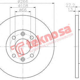 Brake Components Brake Disc TBD7529-D OPTIMA