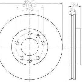 KIA Sedona - Front Brake Disc | OPTIMA | TBD7531-D - SKU TBD7531-D - SpareMe South Africa
