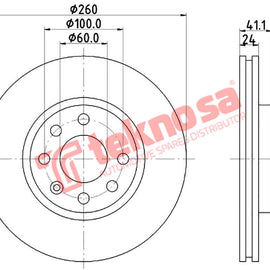 Brake Components Brake Disc TBD7533-D OPTIMA