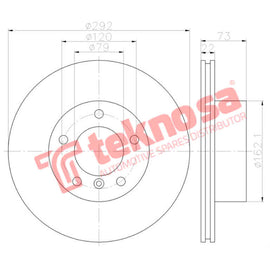 Brake Components Brake Disc TBD7535-D OPTIMA