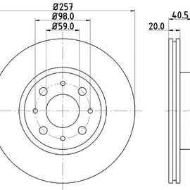 MITSUBISHI Colt - Front Brake Disc | OPTIMA | TBD7541-D - SKU TBD7541-D - SpareMe South Africa