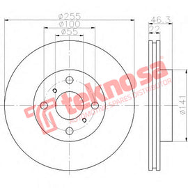 Brake Components Brake Disc TBD7543-D OPTIMA