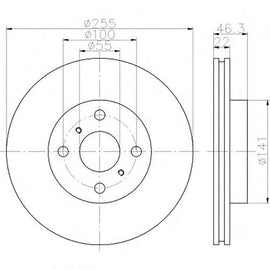 TOYOTA Yaris - Front Brake Disc | OPTIMA | TBD7543-D - SKU TBD7543-D - SpareMe South Africa
