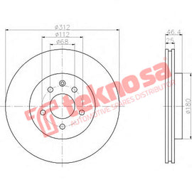 Brake Components Brake Disc TBD7544-D OPTIMA