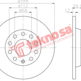 Brake Components Brake Disc TBD7545-D OPTIMA